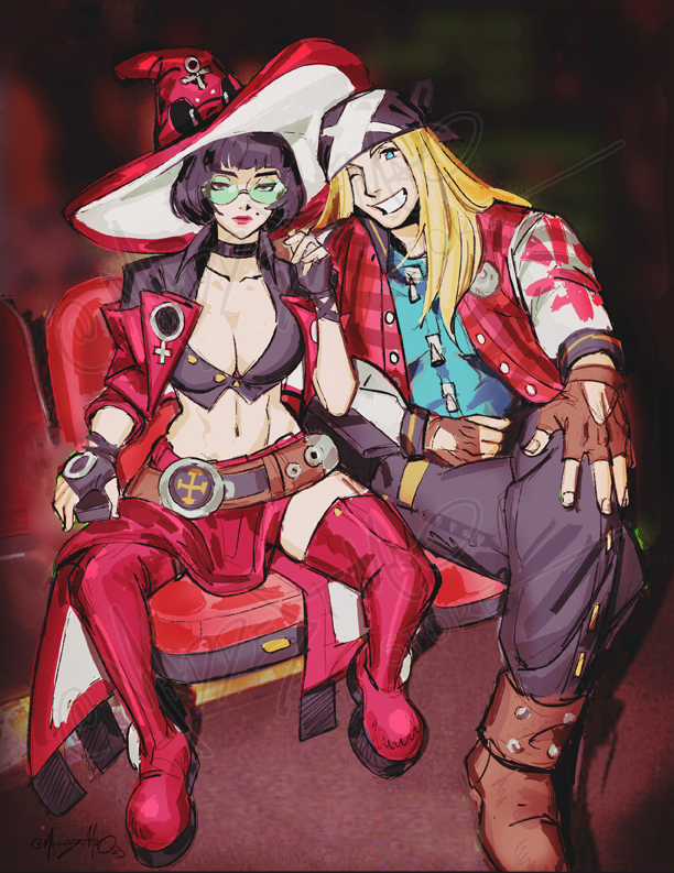 Axl + I-No Green Line Meme - Art Print