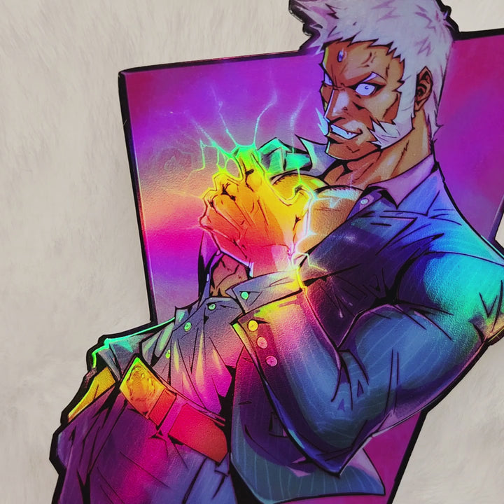 Urien 4.2" Vinyl Sticker - Holographic, Matte