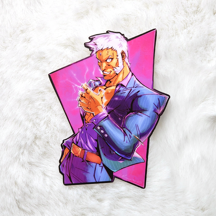 Urien 4.2" Vinyl Sticker - Holographic, Matte