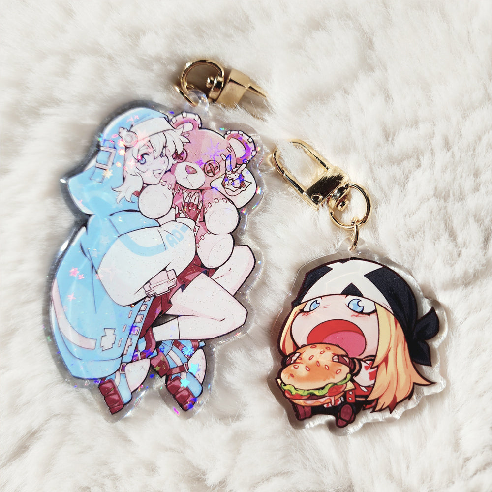 Bridget + Roger 3.5" Holographic Acrylic Charm
